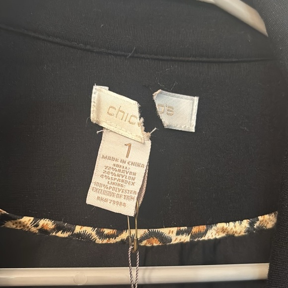 NWT  black chino’s  blazer with floaty feathers sleeves - Picture 2 of 4